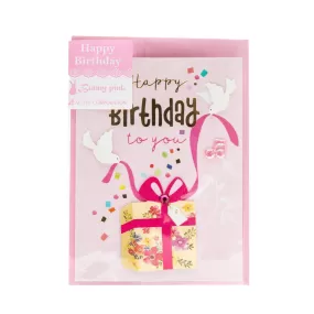 Active Coorporation Bunny Pink Birthday Card