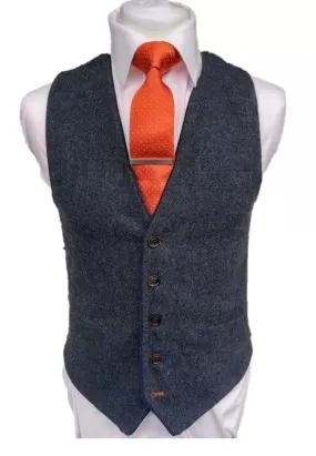 Cavani Kaos Men's Slim Fit Tweed Waistcoat