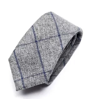 Heirloom Silver Men's Blue Checked Tie