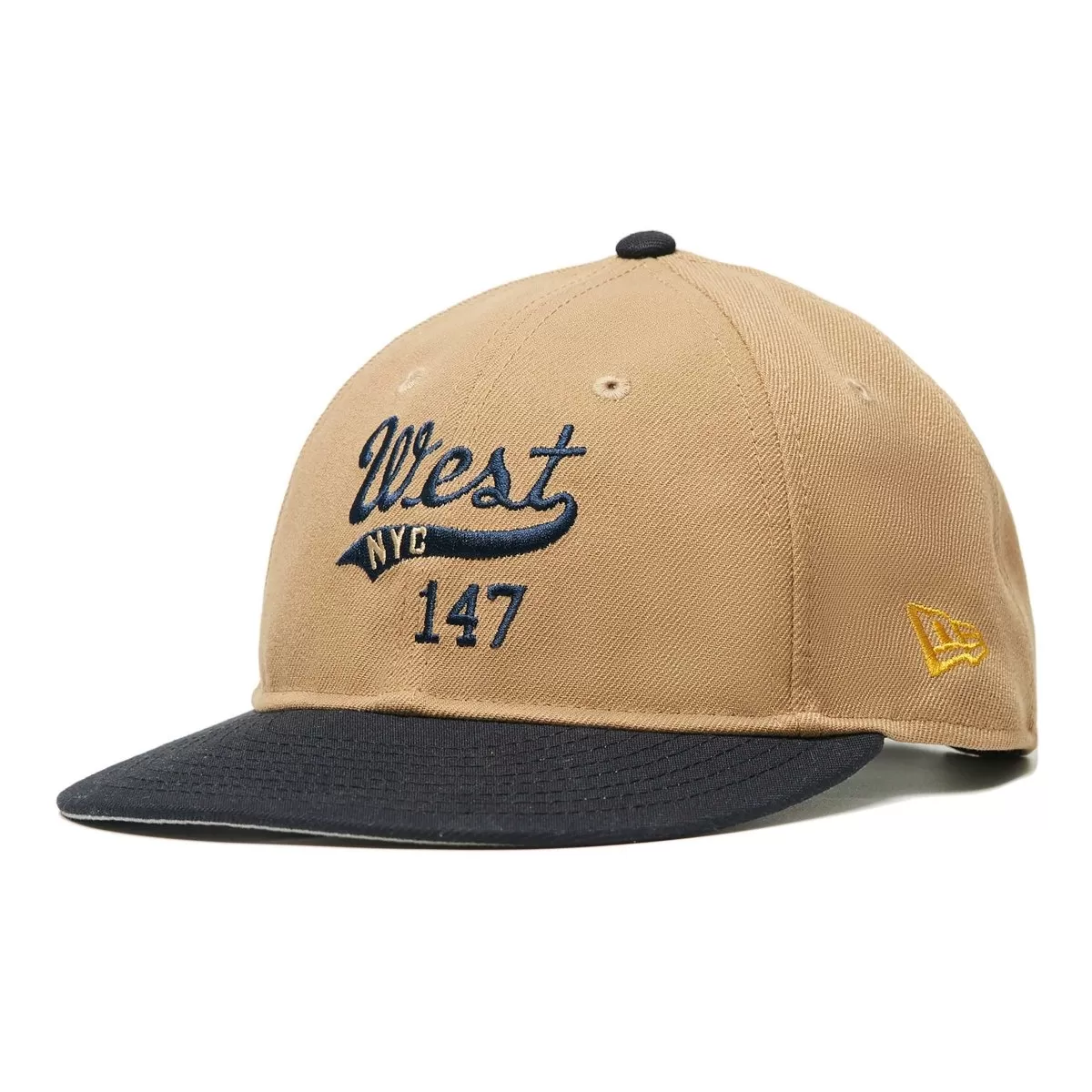 New Era X West NYC 9FIFTY RC Retro Crown Khaki/Navy Core Logo Snapback