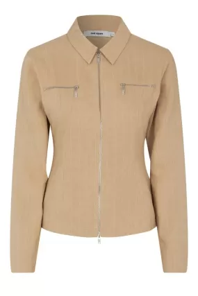 oval square Rowan Zip Shirt Kelp