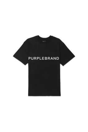 PURPLE BRAND Textured Wordmark T-Shirt